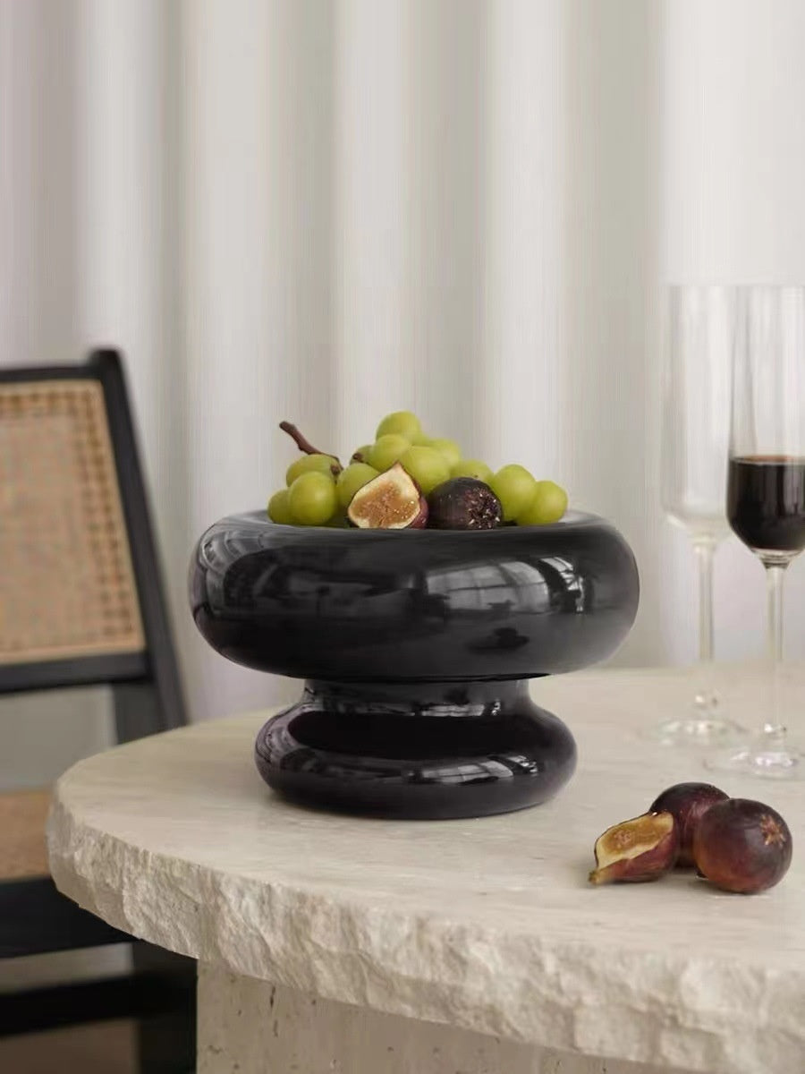 Sculpted Ceramic Bowl — Fruit, Salad, Serving