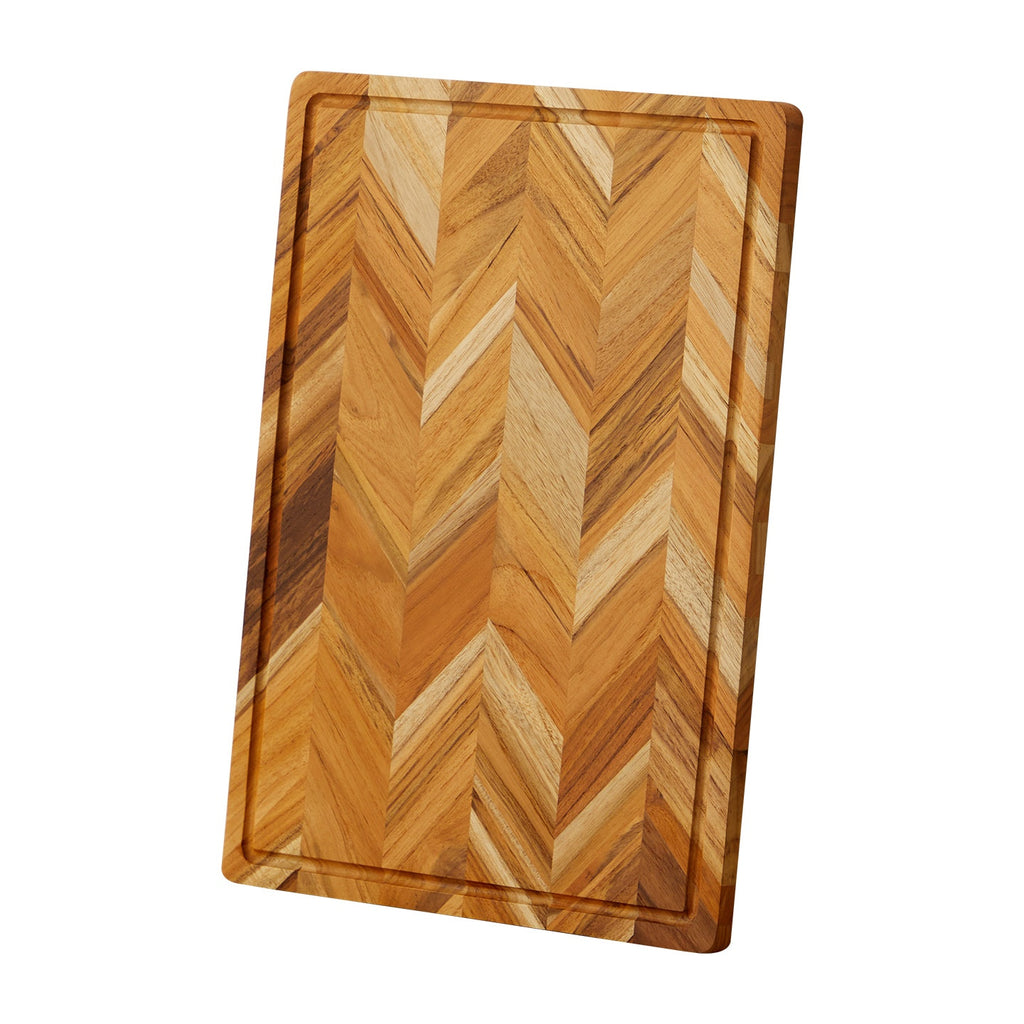 Solid Teak Cutting Board — Double-Sided