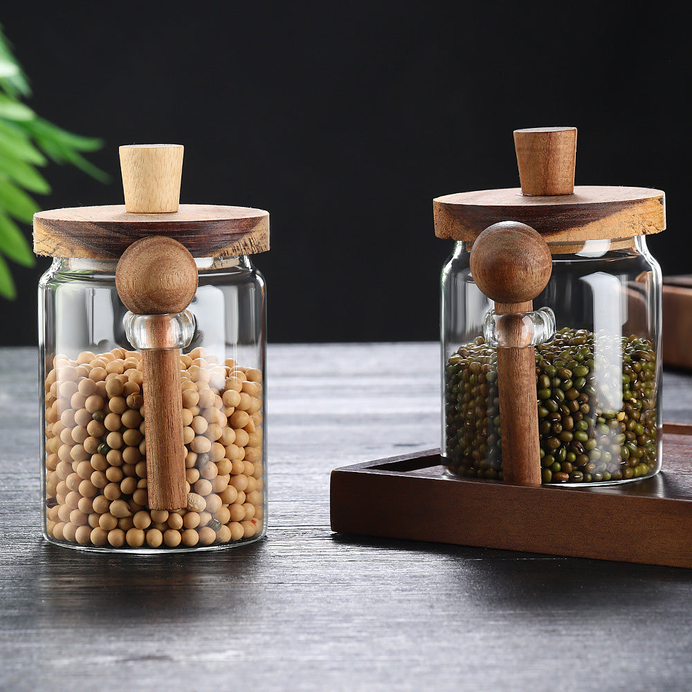 Apothecary Glass Storage Jars — Set of 6