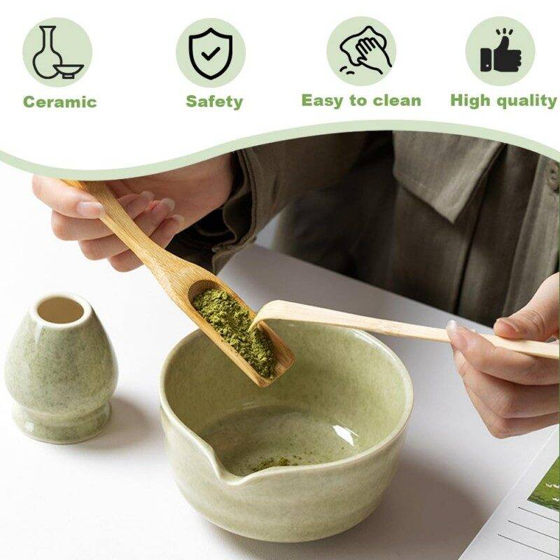 Traditional Matcha Set — Bamboo Whisk + Ceramic Bowl