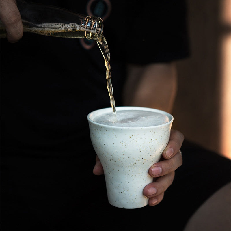 Ink-Splashed Ceramic Latte Mug