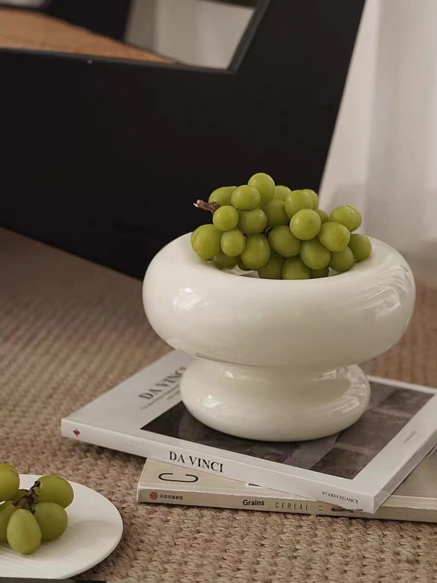 Sculpted Ceramic Bowl — Fruit, Salad, Serving