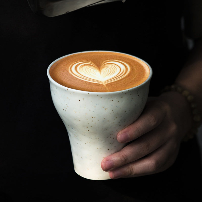 Ink-Splashed Ceramic Latte Mug