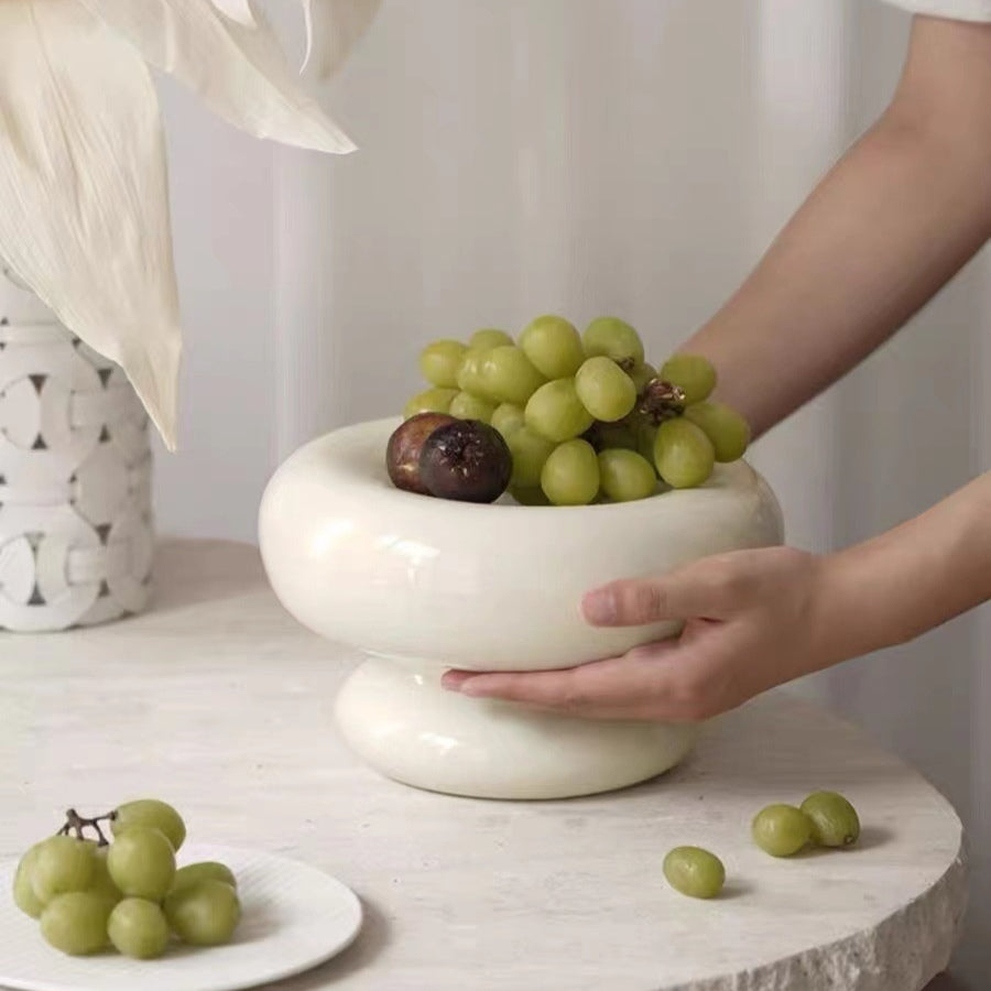 Sculpted Ceramic Bowl — Fruit, Salad, Serving