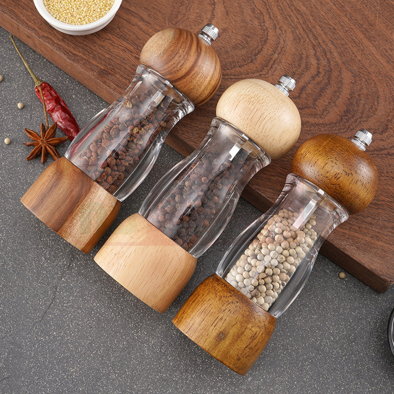 Manual salt and pepper grinder with ceramic core