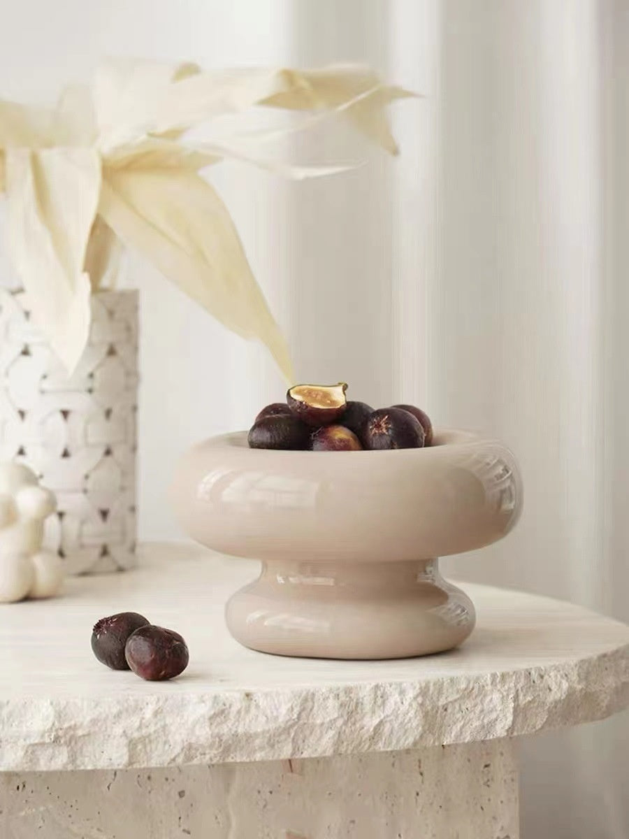 Sculpted Ceramic Bowl — Fruit, Salad, Serving