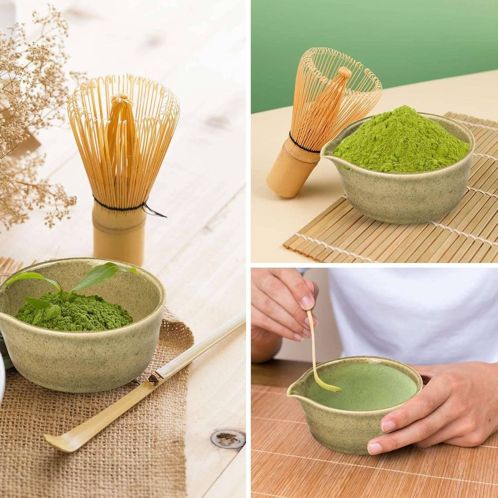 Traditional Matcha Set — Bamboo Whisk + Ceramic Bowl